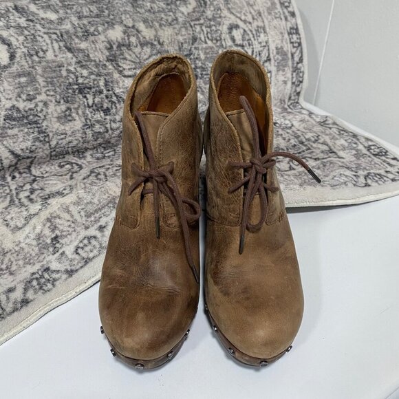 Dr. Scholl's Original Collection Leather Wedge Booties in Brown  Size 7.5 - Picture 3 of 8